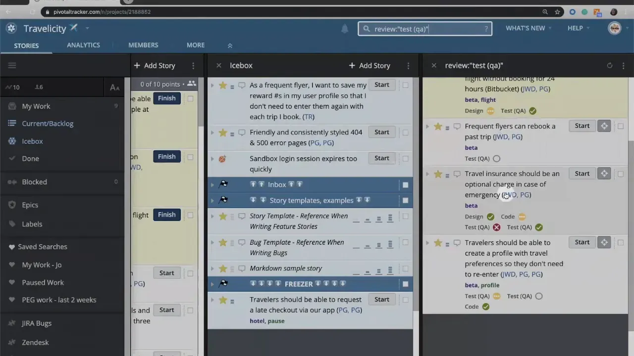 Clear LiteTracker board screenshot with search bar containing review: