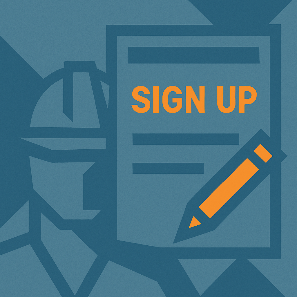 Engineer signing up for a tool