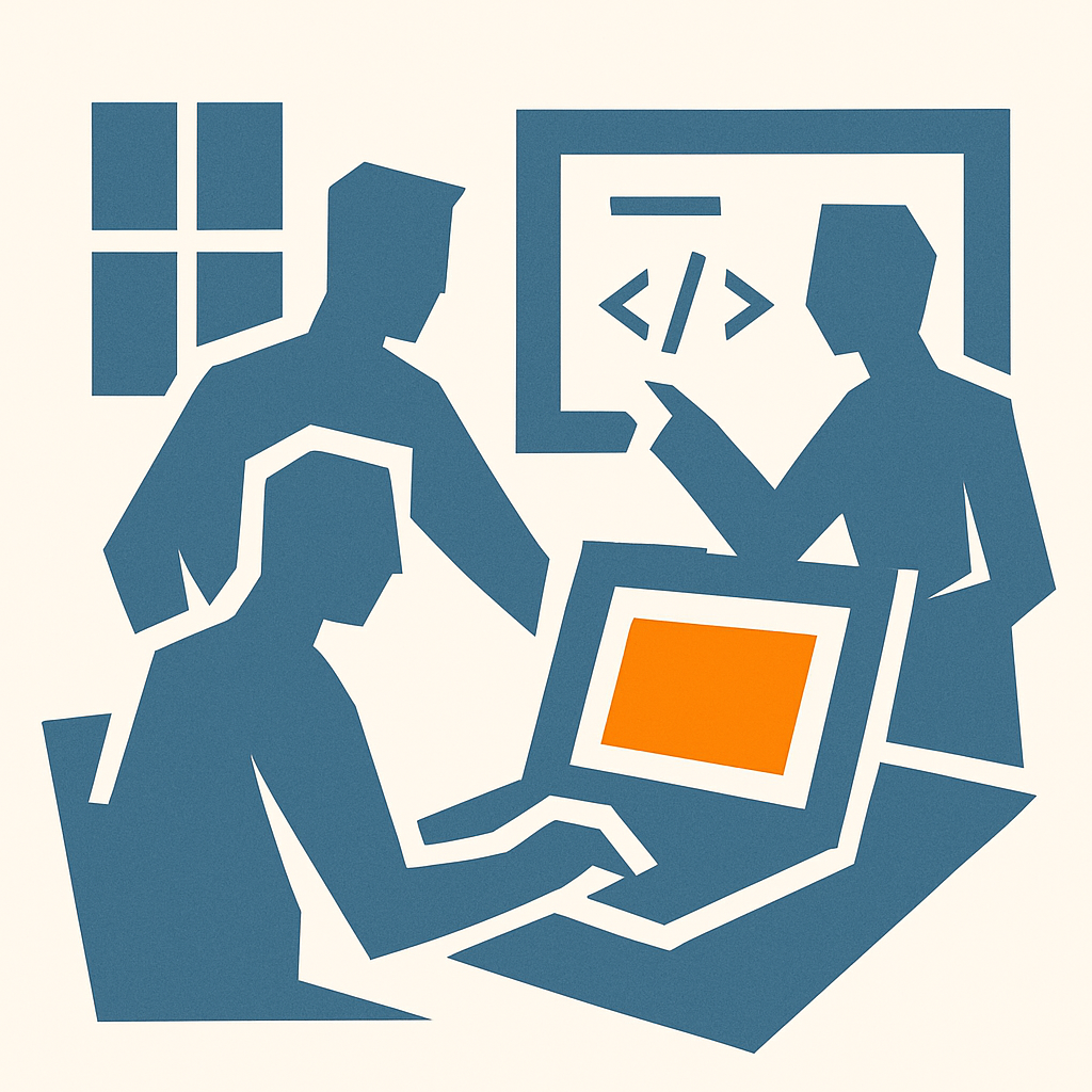 Small team working without a project manager