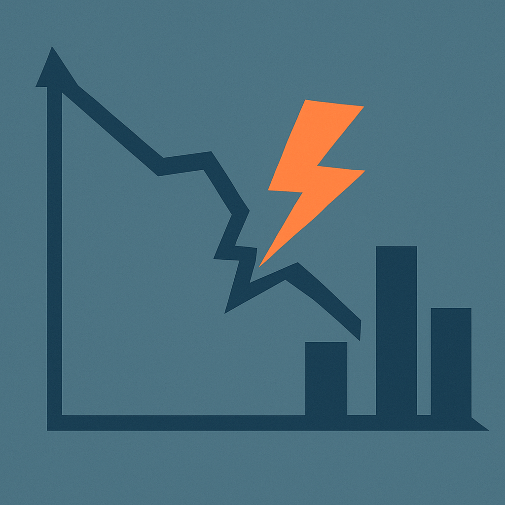 Burn-down chart trending upward