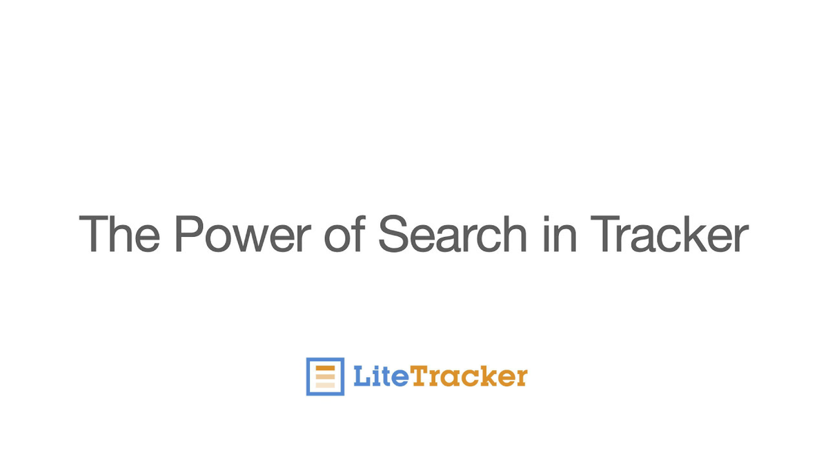How to Use Search in LiteTracker