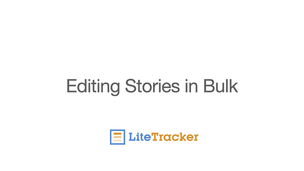 LiteTracker: How to Edit Stories in Bulk for Faster Project Management